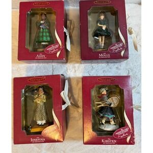 Hallmark Keepsake American Girl Ornament Lot Josefina Addy Kirsten Molly Set 4